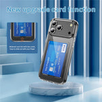 For iPhone 18 Pro / 17 Pro Clear Case TPU + PC + Acrylic Cell Phone Case with Card Holder