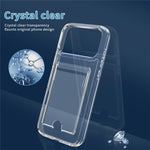 For iPhone 18 Pro / 17 Pro Clear Case TPU + PC + Acrylic Cell Phone Case with Card Holder