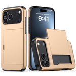 For iPhone 18 Pro / 17 Pro Case with Card Holder TPU + PC Phone Back Cover