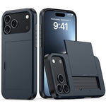 For iPhone 18 Pro / 17 Pro Case with Card Holder TPU + PC Phone Back Cover