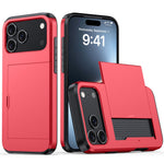 For iPhone 18 Pro Max / 17 Pro Max Case Card Holder TPU + PC Phone Back Cover