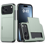 For iPhone 18 Pro Max / 17 Pro Max Case Card Holder TPU + PC Phone Back Cover