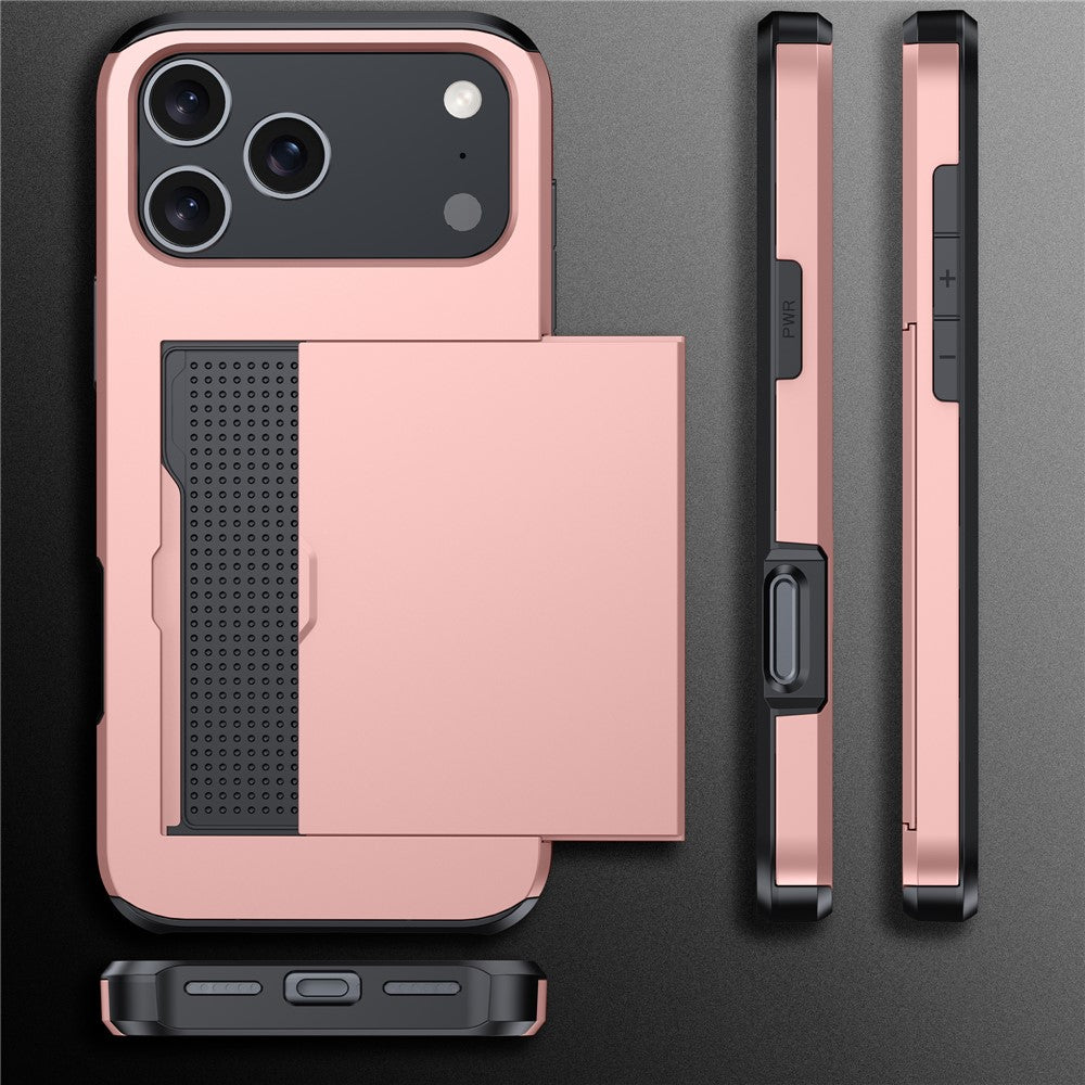 iPhone 18 Pro Max / 17 Pro Max Skal TPU/PC med Korthållare - Armégrön