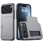 For iPhone 18 Pro Max / 17 Pro Max Case Card Holder TPU + PC Phone Back Cover