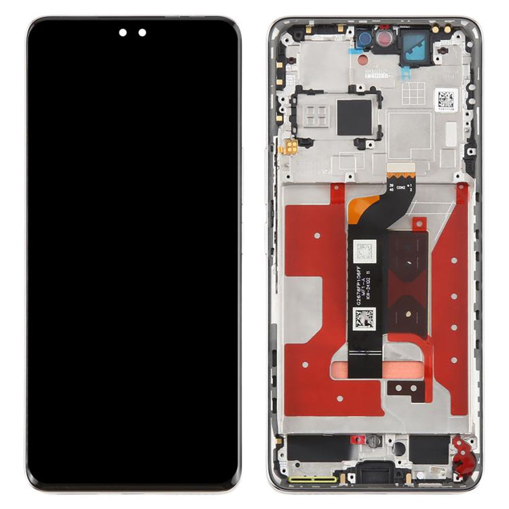 Til Honor 300 Pro AMP-AN00 OEM Grade S OLED-skærm og digitizer-enhed + ramme (uden logo)