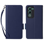For Oppo A5 5G / 4G / A5m Case with Wrist Strap Litchi Texture PU Leather Wallet Phone Cover