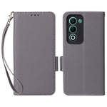 For Oppo A5 5G / 4G / A5m Case with Wrist Strap Litchi Texture PU Leather Wallet Phone Cover