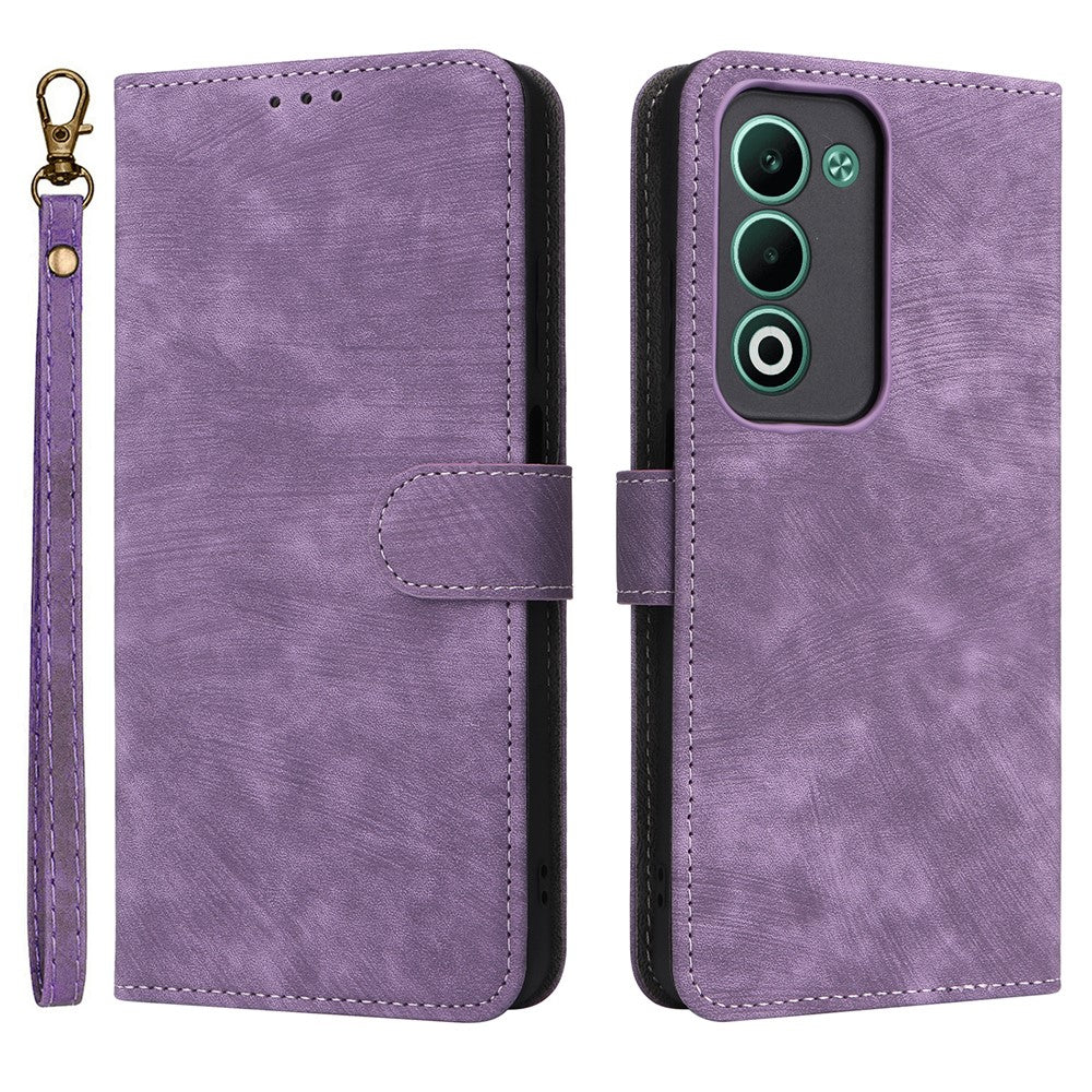 Til Oppo A5 5G / 4G / A5m Etui Pung RFID-blokerende PU læder telefoncover Stand med rem