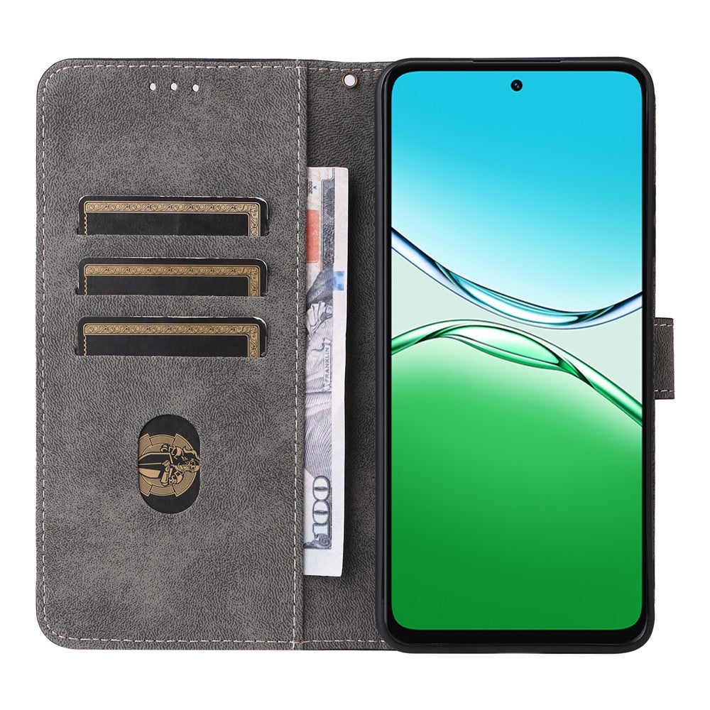 Til Oppo A5 5G / 4G / A5m Etui Pung RFID-blokerende PU læder telefoncover Stand med rem