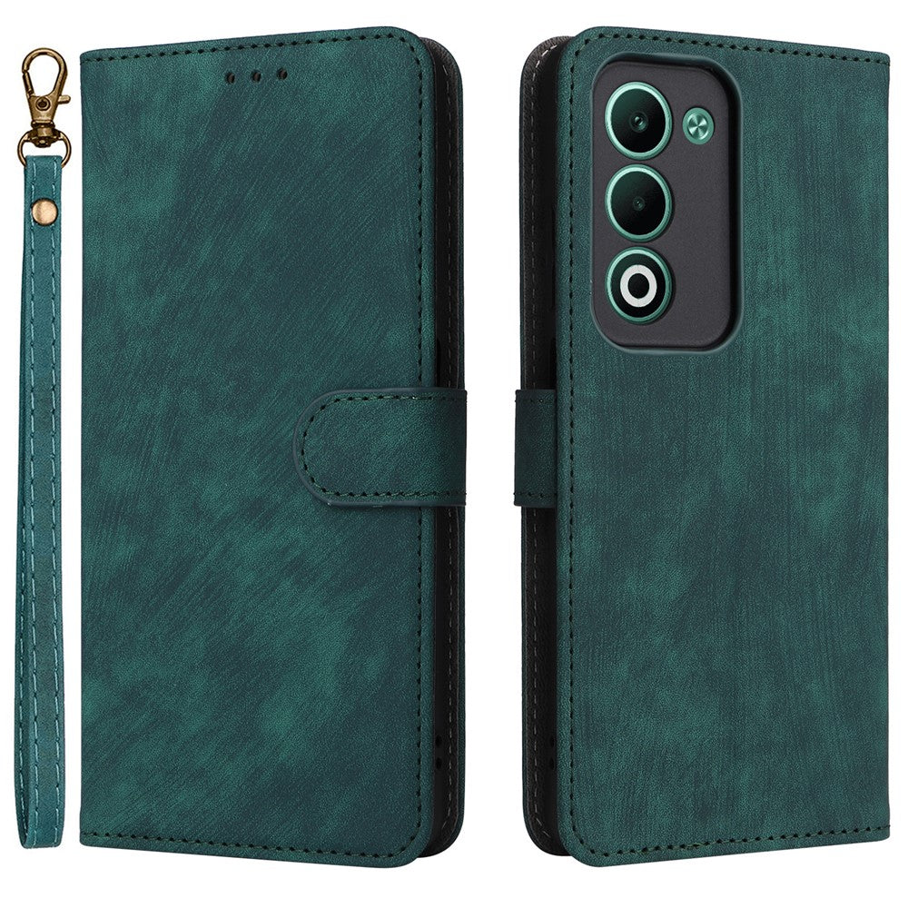 Til Oppo A5 5G / 4G / A5m Etui Pung RFID-blokerende PU læder telefoncover Stand med rem