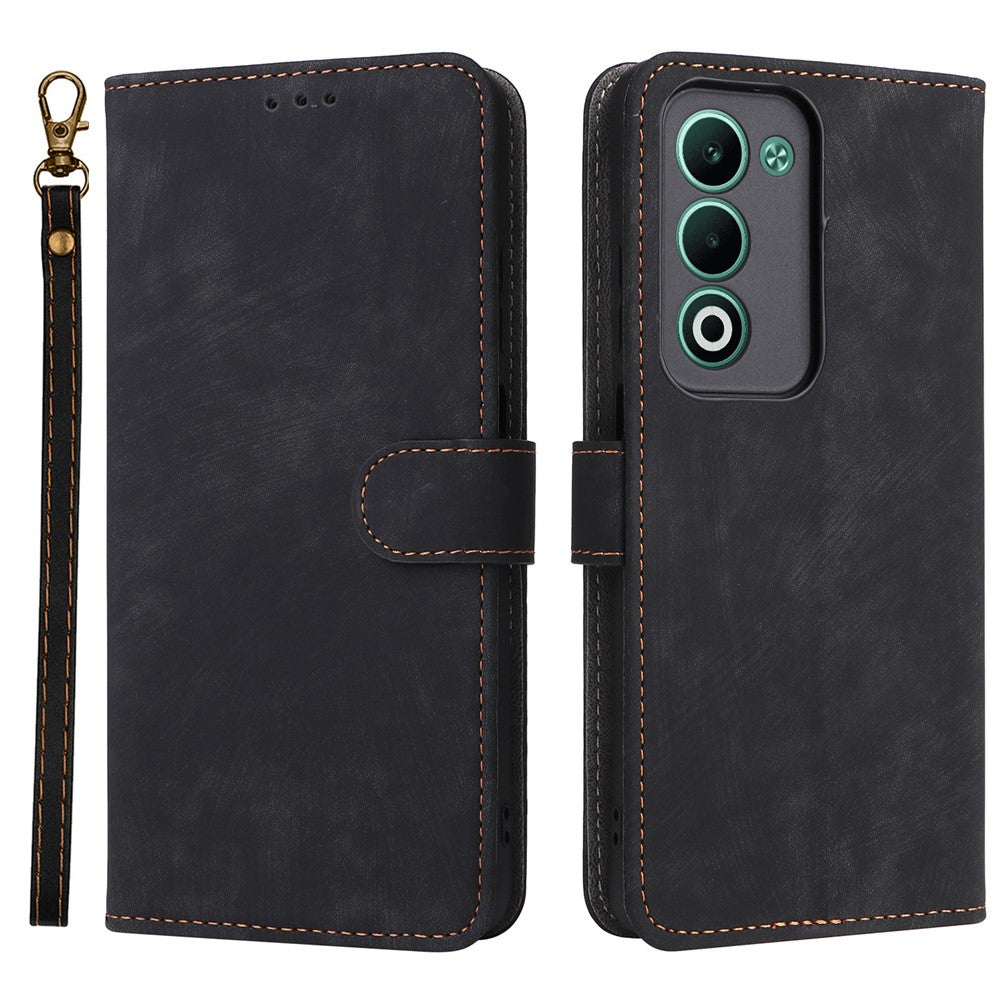 Til Oppo A5 5G / 4G / A5m Etui Pung RFID-blokerende PU læder telefoncover Stand med rem