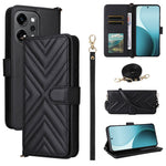 For Oppo Reno14 Pro 5G (Global) Case with Shoulder / Wrist Strap Leather Phone Cover Stand Wallet