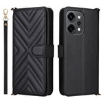 For Oppo Reno14 Pro 5G (Global) Case with Shoulder / Wrist Strap Leather Phone Cover Stand Wallet