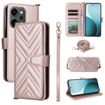For Oppo Reno14 Pro 5G (Global) Case with Shoulder / Wrist Strap Leather Phone Cover Stand Wallet