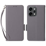 For Oppo Reno14 Pro 5G (Global) Case with Wrist Strap Litchi Texture PU Leather Wallet Phone Cover