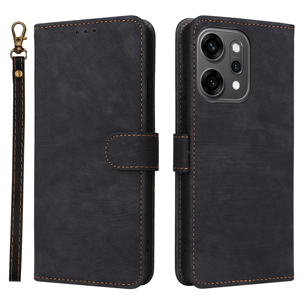 For Oppo Reno14 Pro 5G (Global) Case Wallet RFID Blocking PU Leather Phone Cover Stand with Strap