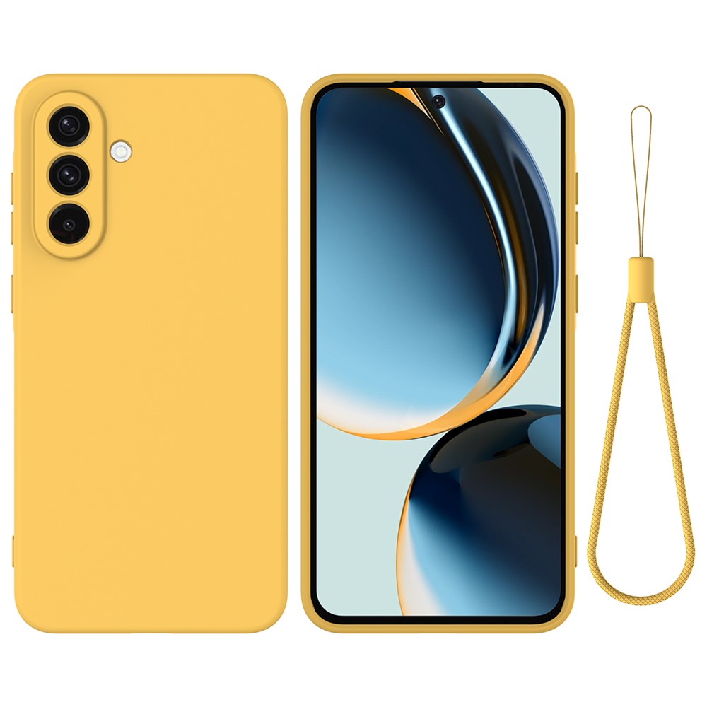 Samsung Galaxy M17 5G / F17 5G / A18 4G / A18 5G / A17 5G / A17 4G Flytande silikonskal mobilbaksida med handrem