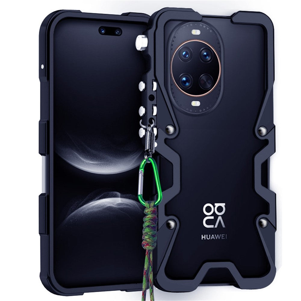 For Huawei nova 14 Ultra 5G Bumper Case Aluminium Alloy Metal Phone Shell Cover with Strap