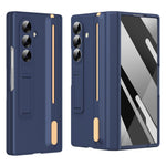 Til Samsung Galaxy Z Fold7 5G telefoncover med støttefod, skærmbeskytter i hærdet glas og styluspen