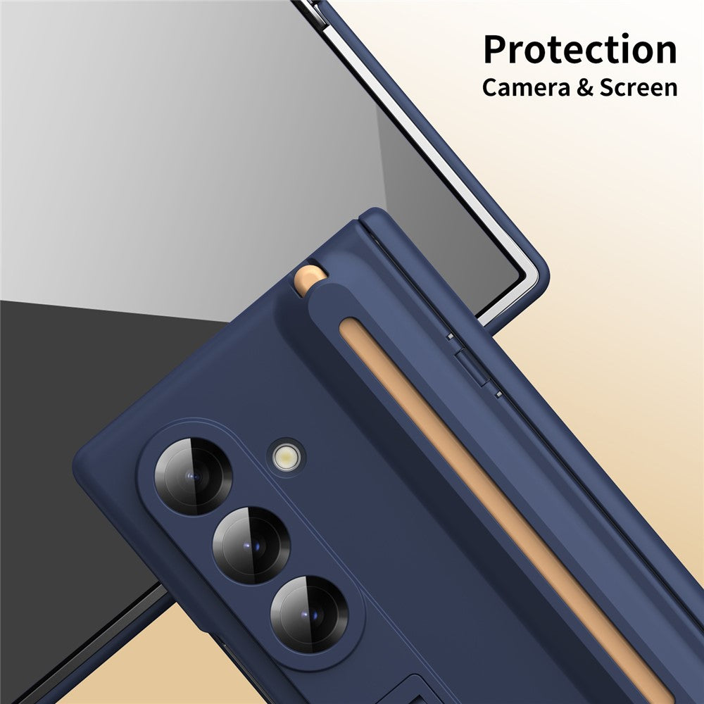 Til Samsung Galaxy Z Fold7 5G telefoncover med støttefod, skærmbeskytter i hærdet glas og styluspen