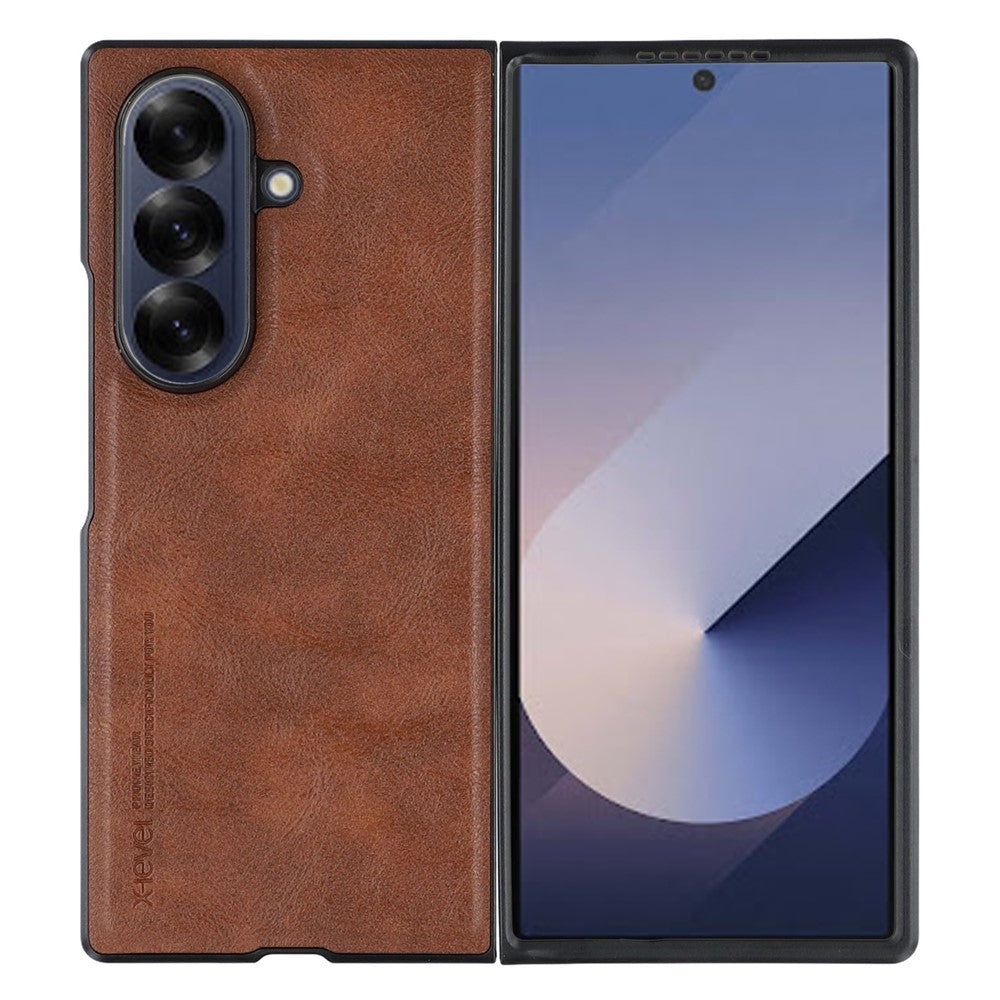 X-LEVEL Bojue-3 Series For Samsung Galaxy Z Fold7 5G Case Leather Coated PC+TPU Phone Back Cover