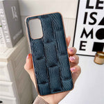 Samsung Galaxy A53 5G mobilskal Nano-elektroplätering Mahjong-textur mobilmobil baksida äkta kohudläder + PC + TPU mobilmobilskal
