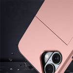 For iPhone 17 Case with Card Holder TPU + PC Phone Back Cover