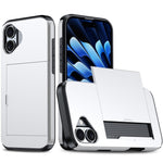 For iPhone 17 Case with Card Holder TPU + PC Phone Back Cover