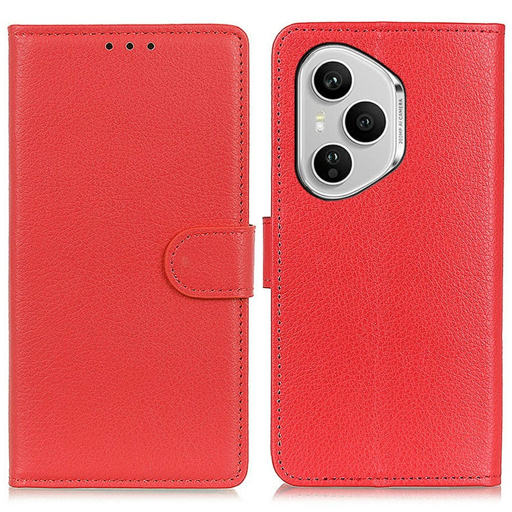 For Honor 400 Pro 5G (Global) Wallet Cover PU Læder Telefoncover Litchi Tekstur
