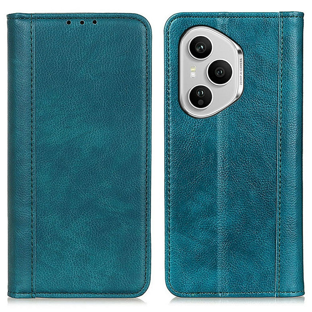 For Honor 400 Pro 5G (Global) Stand Case Split Leather Litchi Texture Wallet Phone Cover