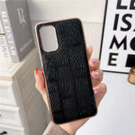 For Samsung Galaxy A73 5G Mahjong Texture Cell Phone Shell Cover Nano Electroplating Genuine Cowhide Leather+PC+TPU Anti-scratch Phone Case