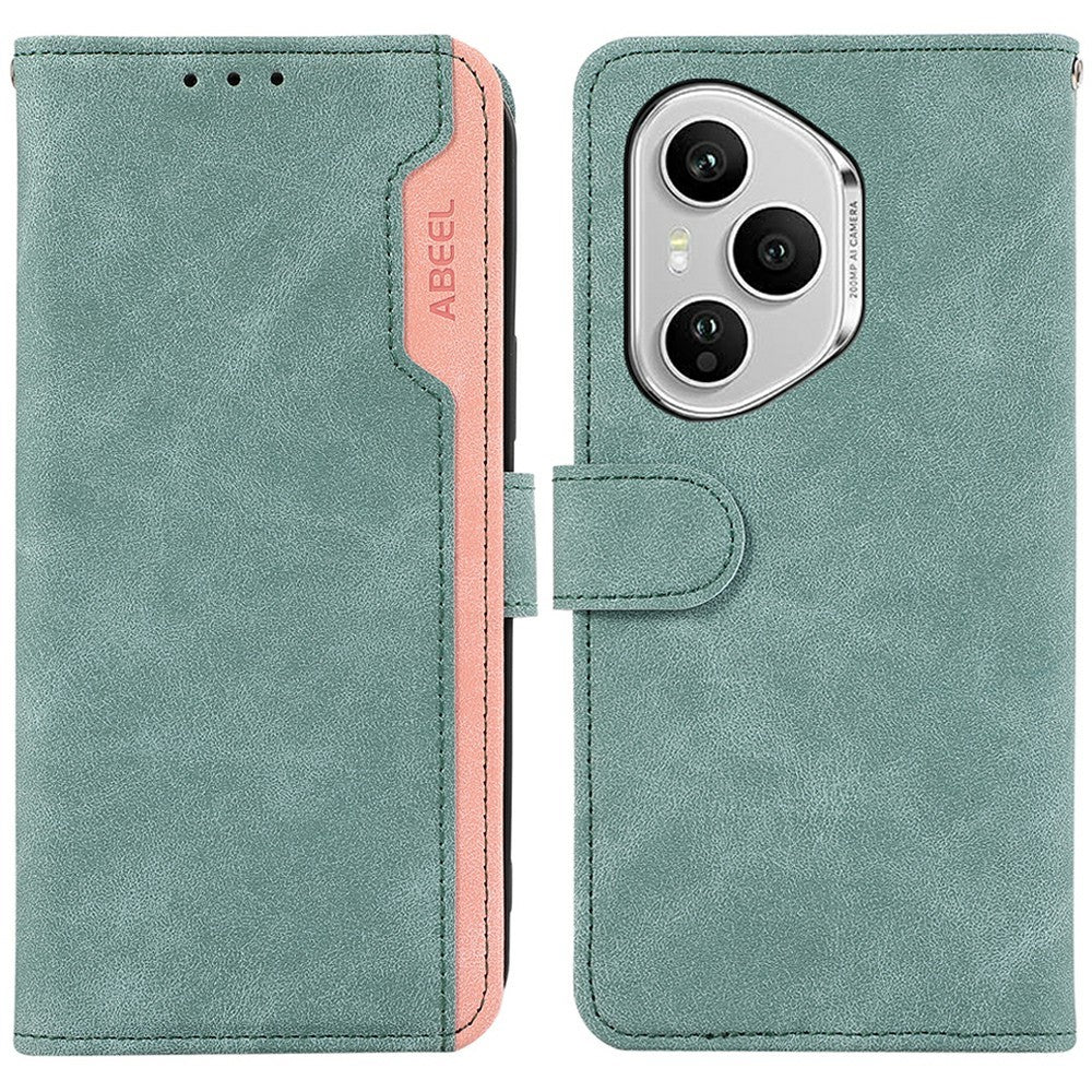 ABEEL For Honor 400 Pro 5G (Global) Case Color Splicing Leather Flip Phone Cover RFID Blocking