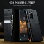 CASEME 033 Series til Samsung Galaxy Note20 Ultra 5G / Note20 Ultra Etui RFID Blokerende Pung Stand Kalve Tekstur Læder Telefon Cover