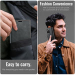 CASEME 033 Series til Samsung Galaxy Note20 Ultra 5G / Note20 Ultra Etui RFID Blokerende Pung Stand Kalve Tekstur Læder Telefon Cover