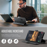 CASEME 033 Series For Samsung Galaxy Note10+ 5G  /  4G Case RFID Blocking Wallet Stand Calf Texture Leather Phone Cover