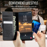 CASEME 033 Series For Samsung Galaxy Note10+ 5G  /  4G Case RFID Blocking Wallet Stand Calf Texture Leather Phone Cover