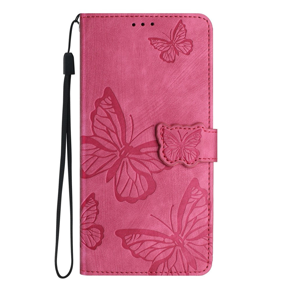 Honor 400 Lite 5G Cover Sommerfugledesign Flip Wallet Læder Telefonetui Skin-Touch