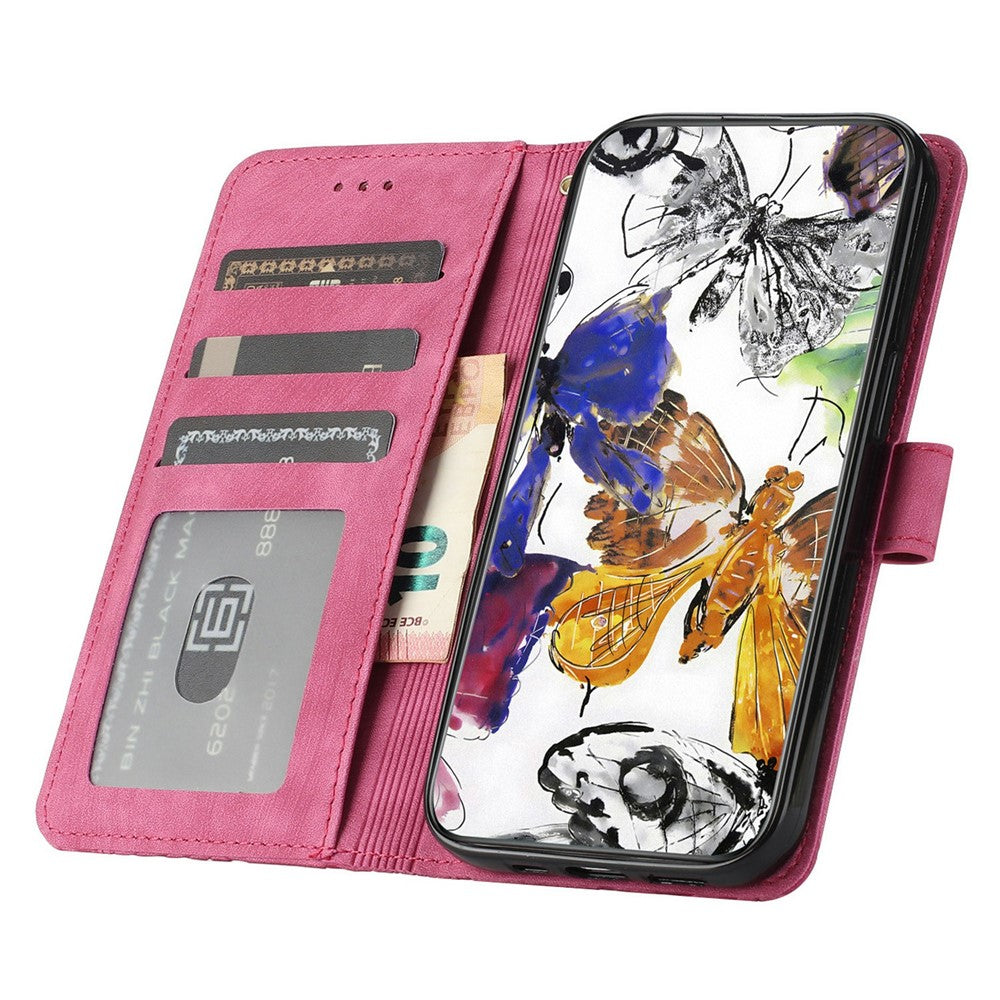 For Honor 400 Pro 5G (Global) Case Butterfly Design Flip Wallet Leather Phone Cover Skin-Touch