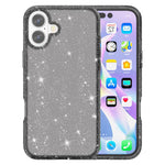 For iPhone 17 Case Sparkly Powder Glitter Shiny Soft TPU + Hard PC Back Cover