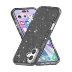For iPhone 17 Case Sparkly Powder Glitter Shiny Soft TPU + Hard PC Back Cover