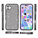 For iPhone 17 Case Sparkly Powder Glitter Shiny Soft TPU + Hard PC Back Cover