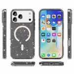 For iPhone 17 Pro Max Case Compatible with MagSafe Glitter Powder PC + TPU Phone Cover