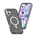 Til iPhone 17 Cover Kompatibel med MagSafe Glitter Pulver PC + TPU Telefon Cover