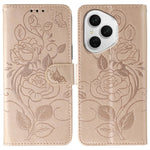 For Honor 400 Pro 5G (Global) Case Wallet Stand Imprinted Rose Butterfly PU Leather Phone Cover
