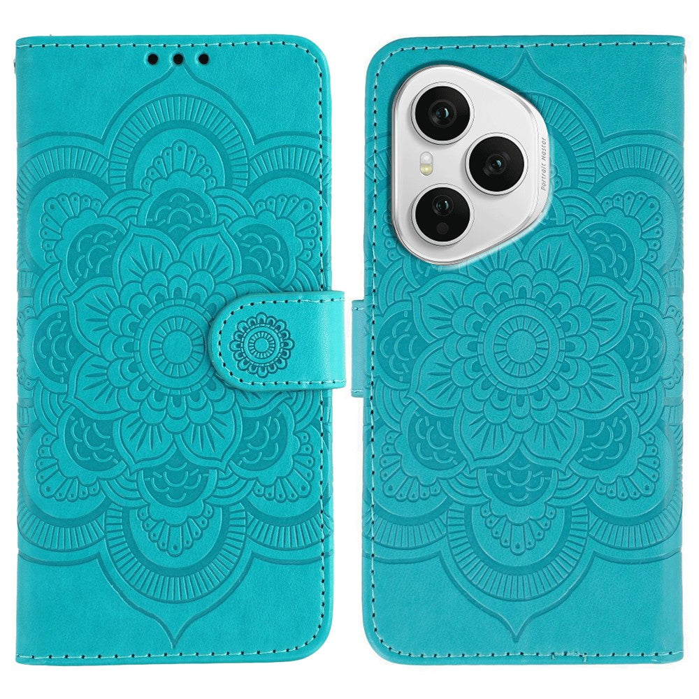 For Honor 400 Pro 5G (Global) Case PU Leather Mandala Imprinted Design Wallet Phone Cover