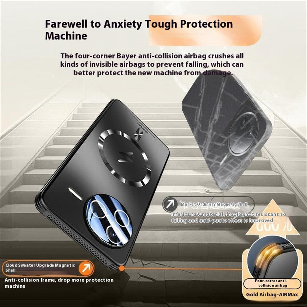 Magnetisk cover i mat PC + TPU med varmeafledning til Xiaomi Redmi K80 5G / Poco F7 Pro 5G