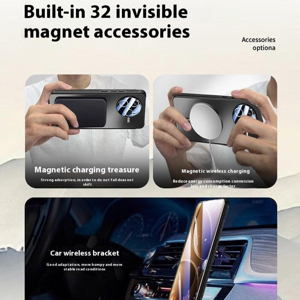 Magnetisk cover i mat PC + TPU med varmeafledning til Xiaomi Redmi K80 5G / Poco F7 Pro 5G