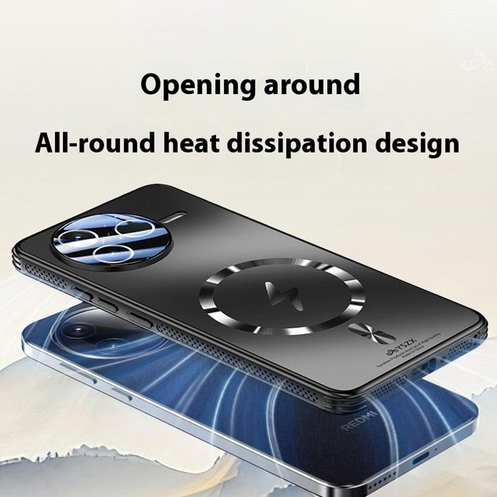 Magnetisk cover i mat PC + TPU med varmeafledning til Xiaomi Redmi K80 5G / Poco F7 Pro 5G
