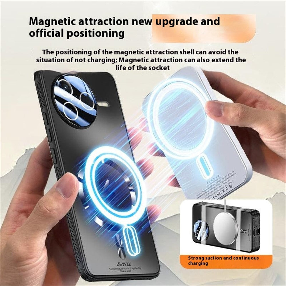 Magnetisk cover i mat PC + TPU med varmeafledning til Xiaomi Redmi K80 5G / Poco F7 Pro 5G