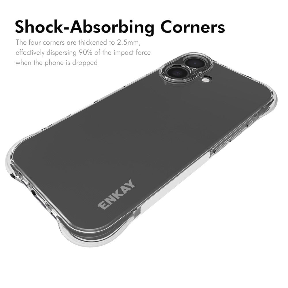 ENKAY HAT PRINCE For iPhone 17 Clear Phone Case   Shockproof Anti-slip TPU Cover
